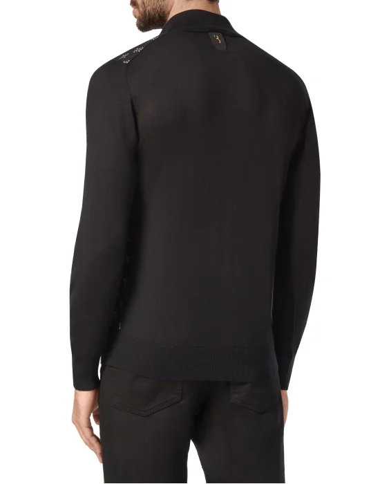 Pullover zip mock Double B