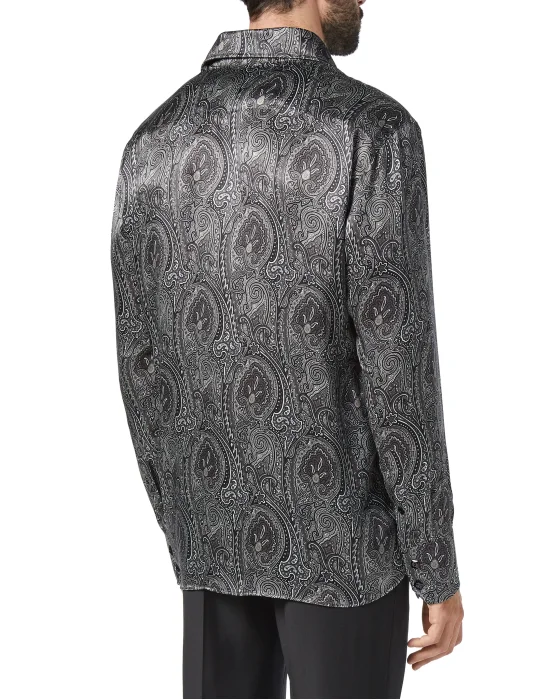 Silk Shirt Silver Cut LS/Flavio Baroque