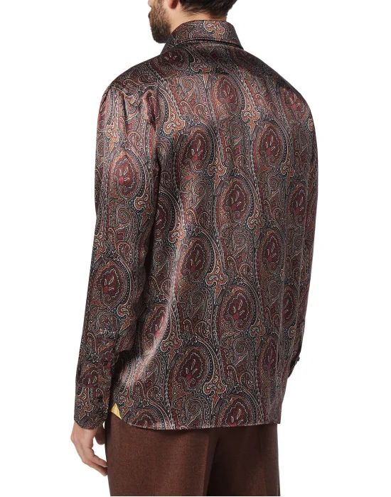 Silk Shirt Silver Cut LS/Flavio Baroque