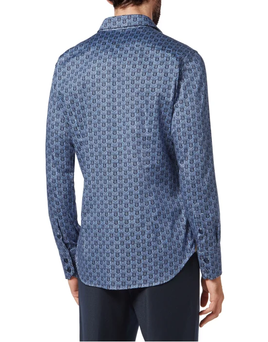 Shirt Silver Cut LS/Milano Crest