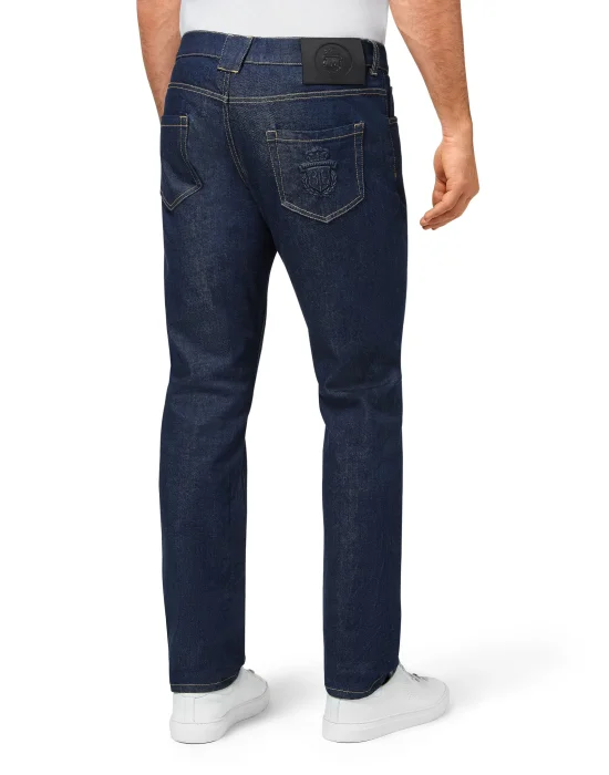 Denim Super Straight Cut Embroidery Double B