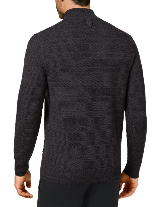 Merino wool Pullover zip mock Istitutional
