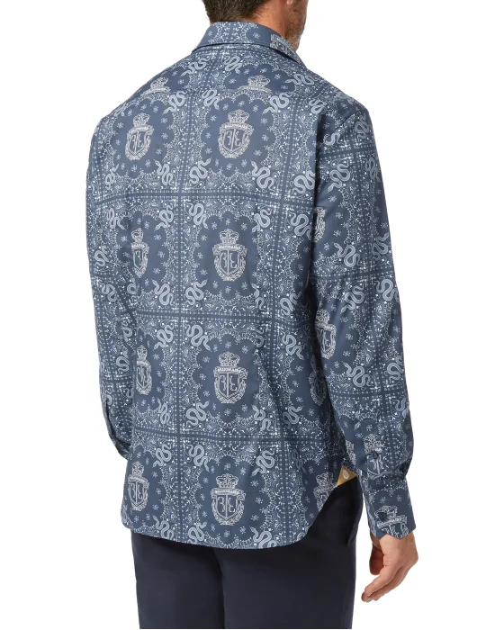 Shirt Gold Cut LS Geometric