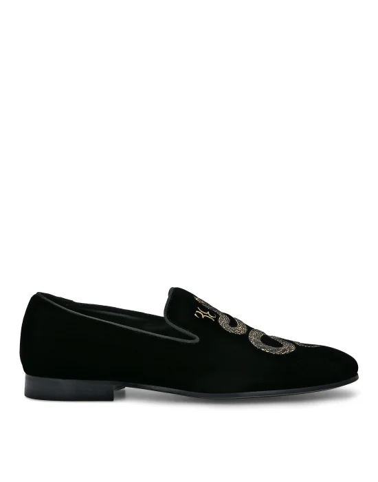 Velvet Loafers Snake