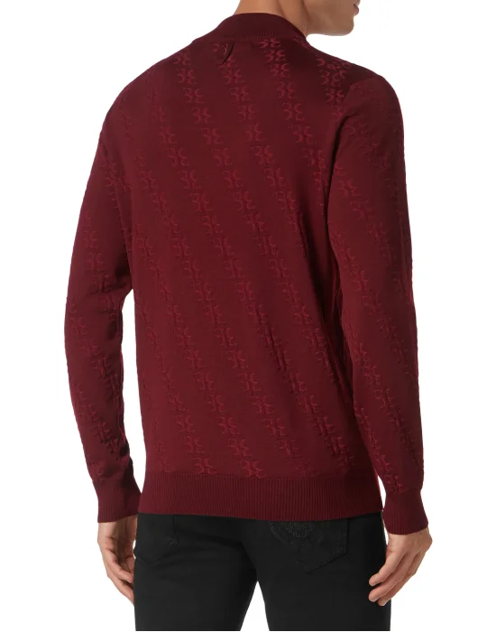 Wool and Silk Pullover zip mock