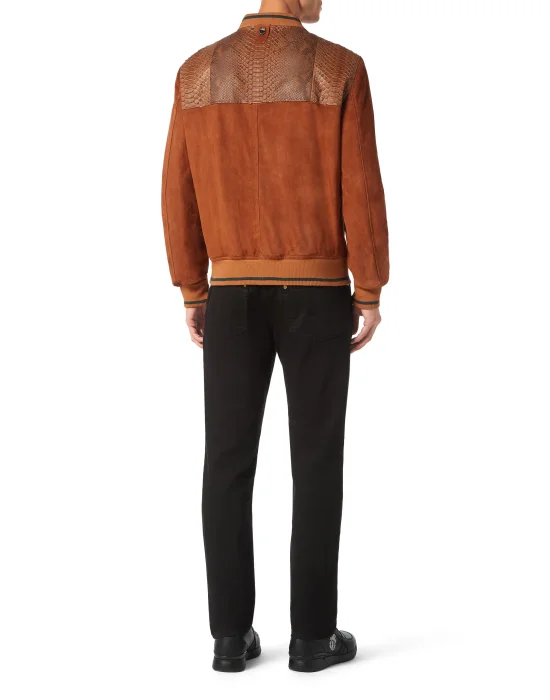 Python Suede Bomber