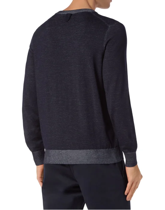 Silk/Wool Pullover V-Neck LS